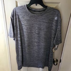 Men's Reebok Short Sleeve T-Shirt, Gray, Size Large